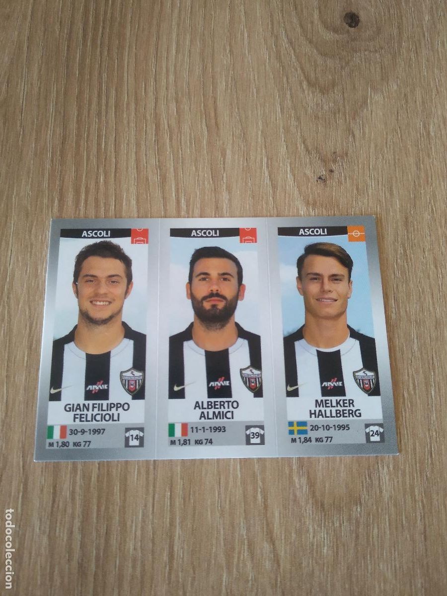 Cromos de Futebol: 585 FELICIOLI ALMICI HALLBERG ASCOLI CROMO FUTBOL PANINI LIGA ITALIA 16-17 CALCIATORI 2016-2017