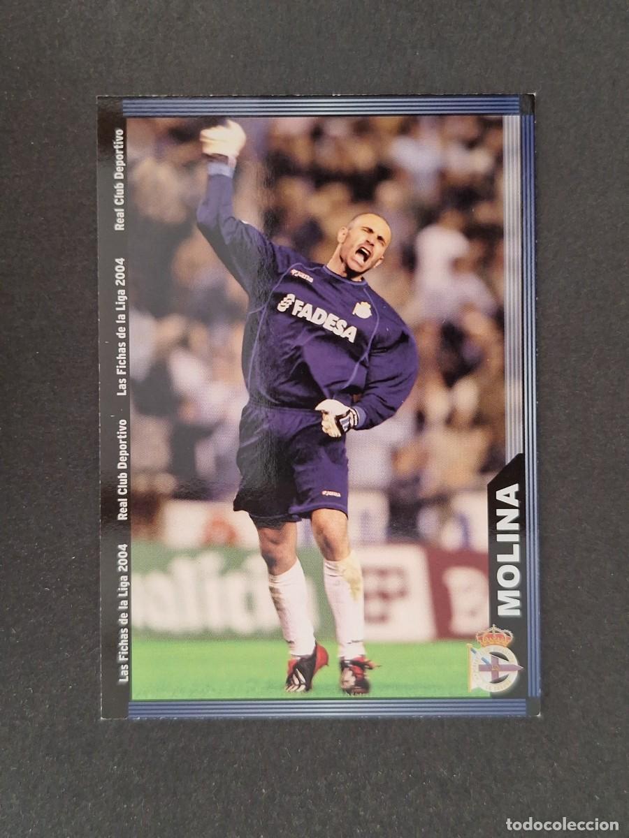Cromos de f&uacute;tbol: L1 MOLINA DEPORTIVO DE LA CORU&Ntilde;A 58 MUNDICROMO LAS FICHAS DE LA LIGA 2004 03 04