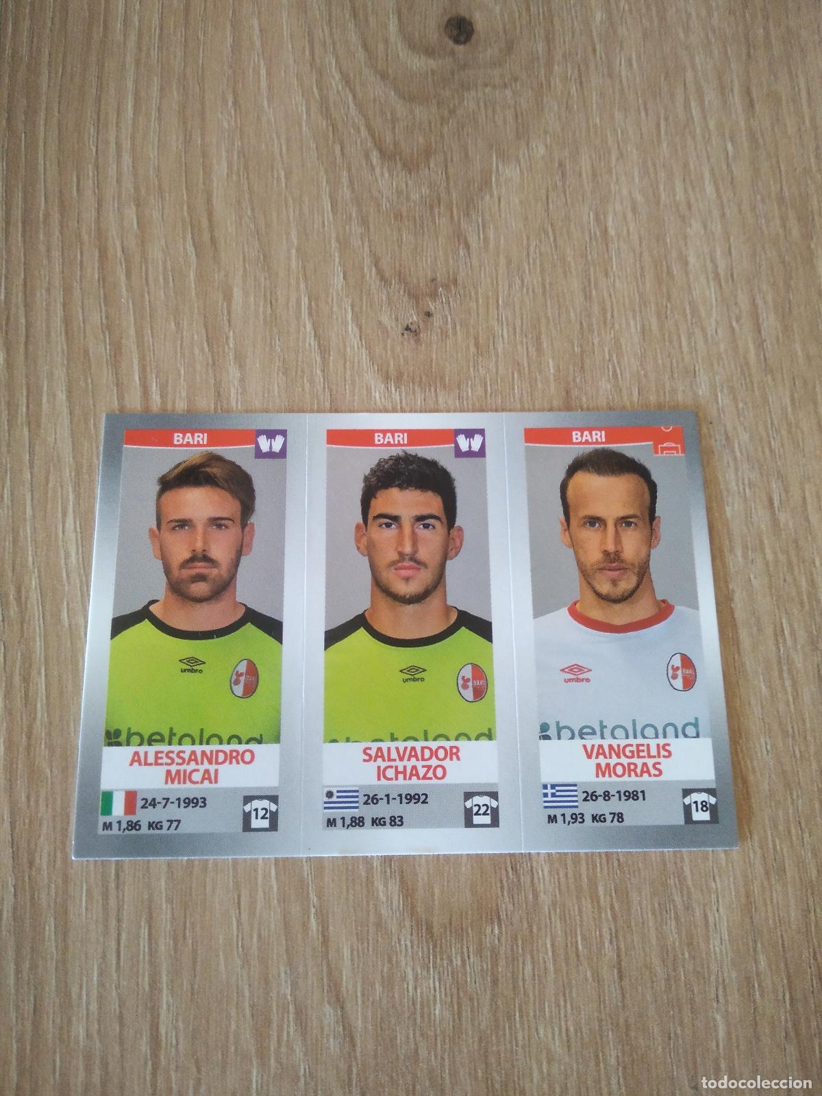 Cromos de f&uacute;tbol: 598 MICAI ICHAZO VANGELIS MORAS BARI CROMO FUTBOL PANINI LIGA ITALIA 16-17 CALCIATORI 2016-2017