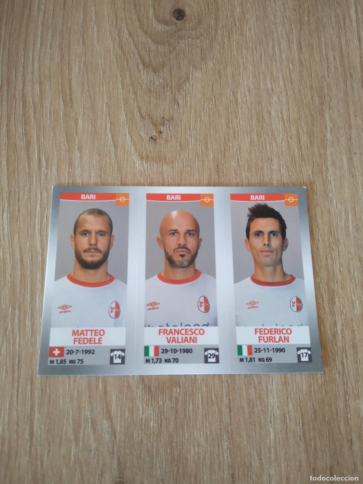 Cromos de f&uacute;tbol: 601 FEDELE VALIANI FURLAN BARI CROMO FUTBOL PANINI LIGA ITALIA 16-17 CALCIATORI 2016-2017