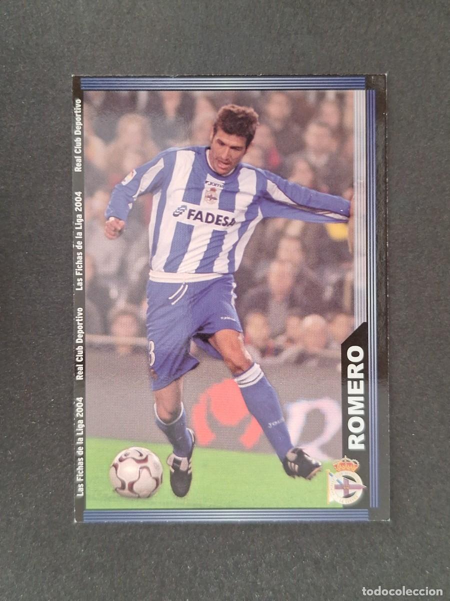 Football Stickers: L1 ROMERO DEPORTIVO DE LA CORU&Ntilde;A 66 MUNDICROMO LAS FICHAS DE LA LIGA 2004 03 04