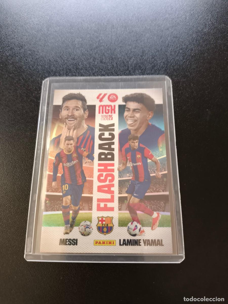 Figurine di Calcio: 429 MESSI LAMINE YAMAL BARCELONA FLASH BACK FLASHBACK⚽ PANINI LIGA MEGACRACKS 24 25 2024 2025