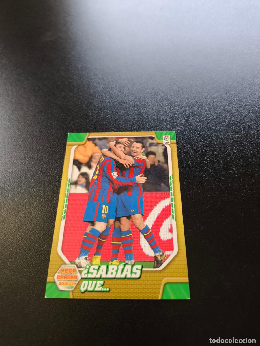 Cromos de Futebol: 408 LIONEL MESSI FC BARCELONA 2010 2011 PANINI MEGACRACKS MGK &rdquo;&iquest;SABIAS QUE...&rdquo;
