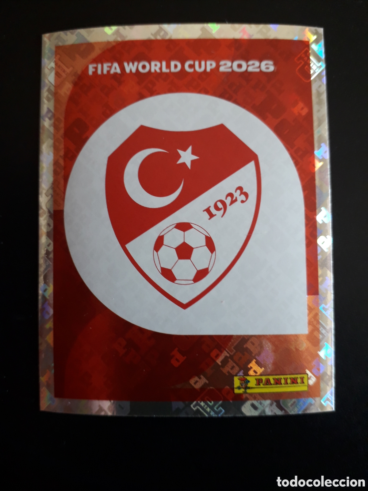 Cromos de f&uacute;tbol: ESCUDO TURQU&Iacute;A TUR 1 MUNDIAL F&Uacute;TBOL 2026 FIFA WORLD CUP PANINI SIN PEGAR PEDIDO M&Iacute;NIMO 3&euro;