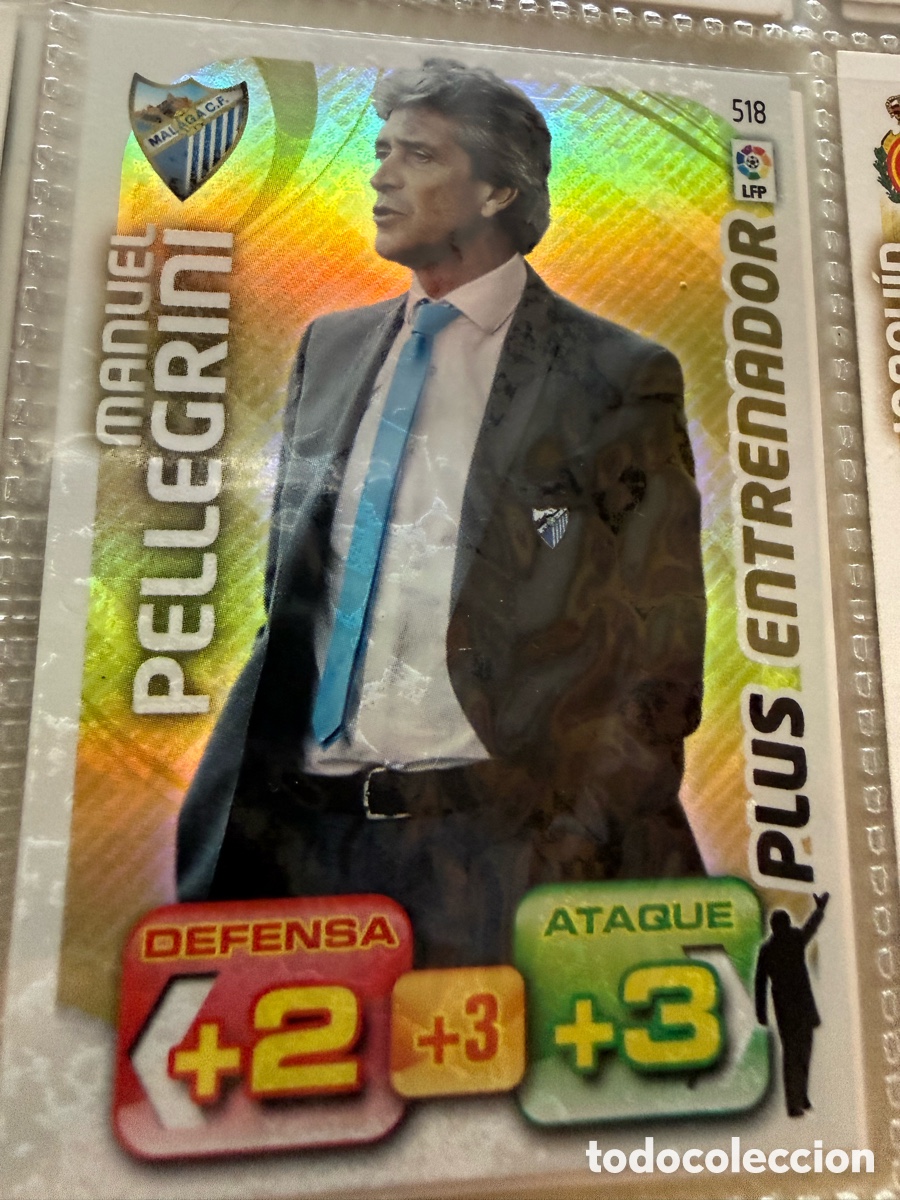 Cromos de f&uacute;tbol: ADRENALYN XL. 2011-12. PELLEGRINI ( M&aacute;laga ) PLUS ENTRENADOR