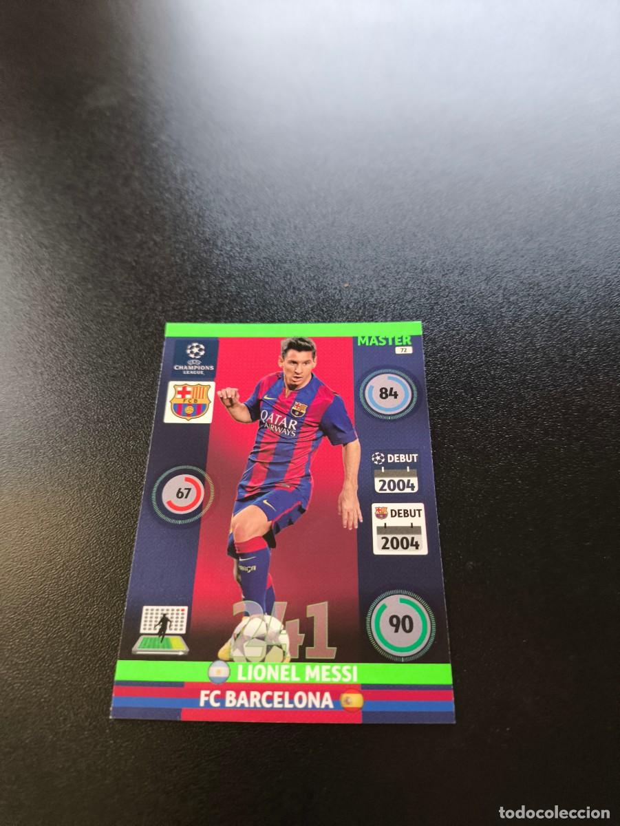 Cromos de f&uacute;tbol: 72 MESSI BARCELONA MASTER PANINI ADRENALYN CHAMPIONS LEAGUE 2014 2015 14 15 NO ESTE LIGA ALBUM