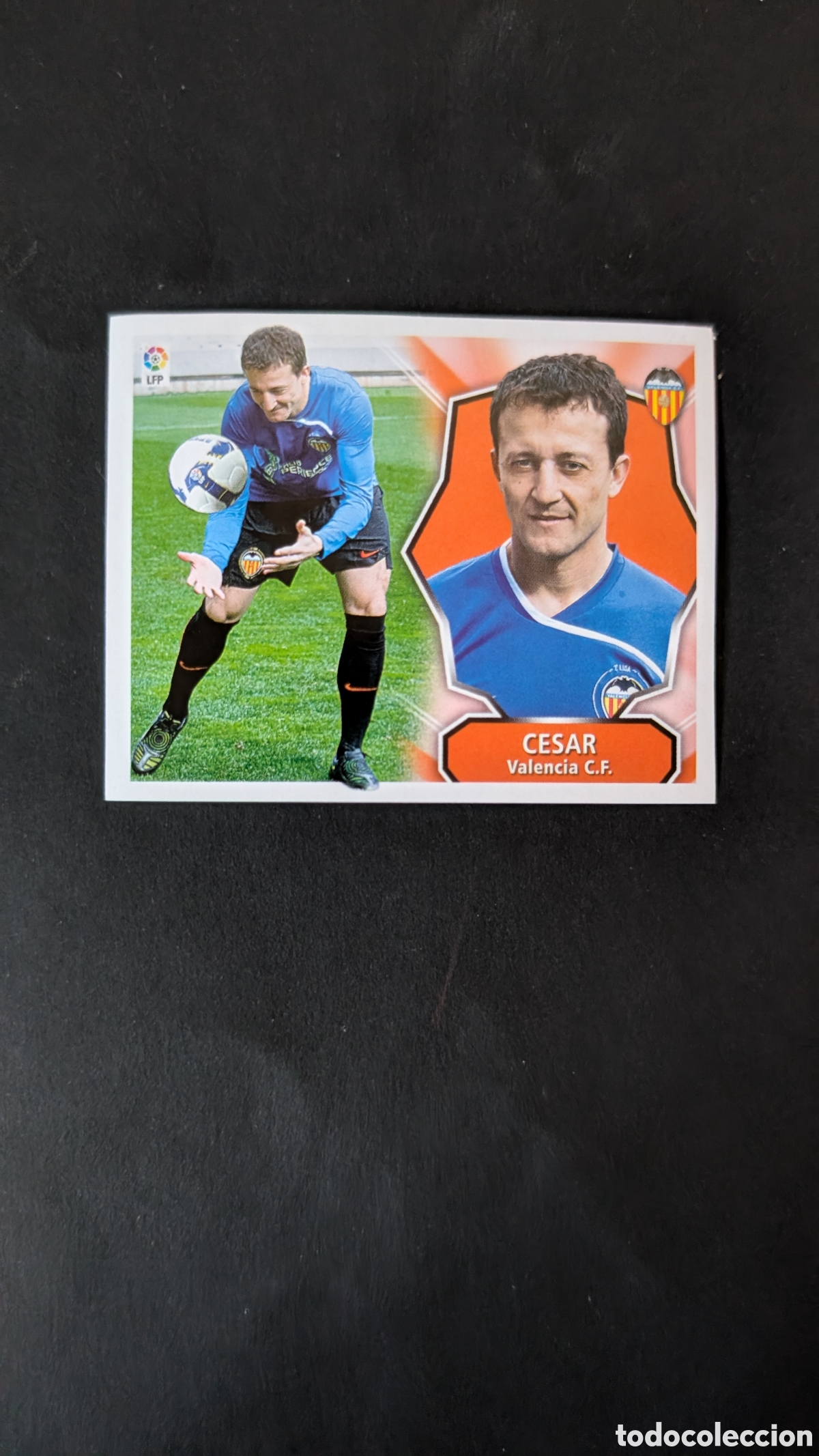 Fu&szlig;ball-Sticker: CESAR VALENCIA MERCADO INVIERNO AMPLIACION LIGA ESTE 2008/09 08 09 NUNCA PEGADO SIN PEGAR