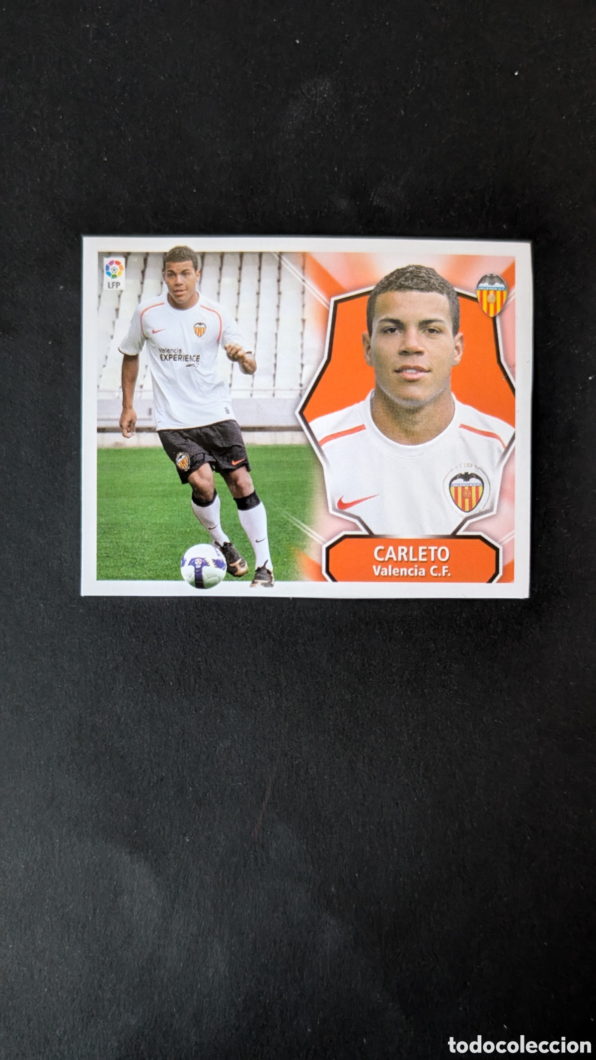 Fu&szlig;ball-Sticker: CARLETO VALENCIA MERCADO INVIERNO AMPLIACION LIGA ESTE 2008/09 08 09 NUNCA PEGADO SIN PEGAR