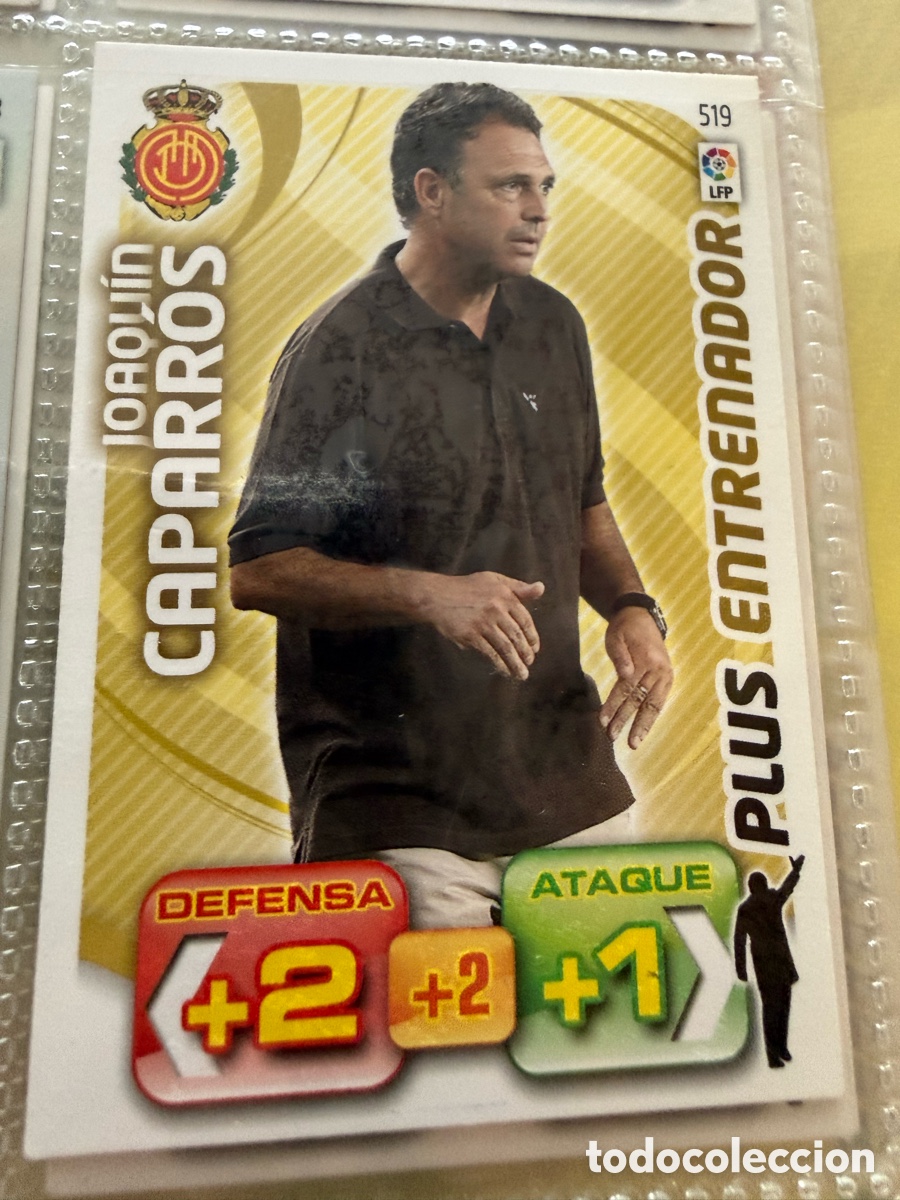 Cromos de f&uacute;tbol: ADRENALYN XL. 2011-12. CAPARROS ( Mallorca). PLUS ENTRENADOR