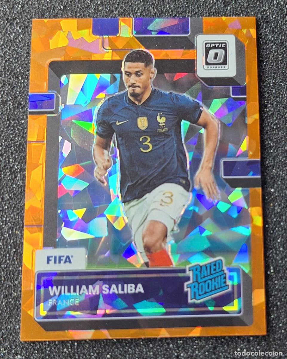 Cromos de f&uacute;tbol: William Saliba Francia Panini Donruss Optic Soccer Orange Ice #182
