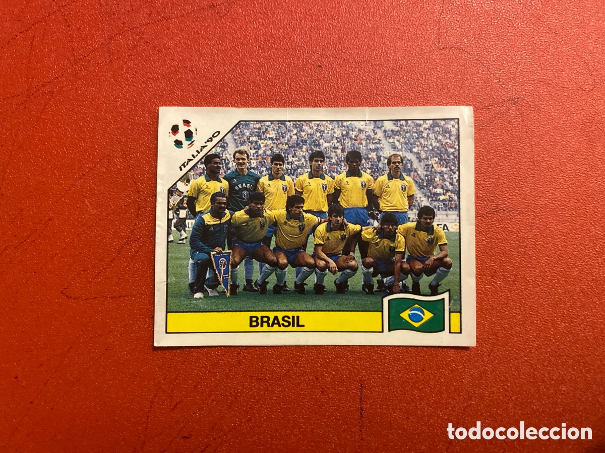 Football Stickers: Cromo panini mundial Italia 90 n&uacute;mero 194 brasil - Stickers album world cup Italy 1990