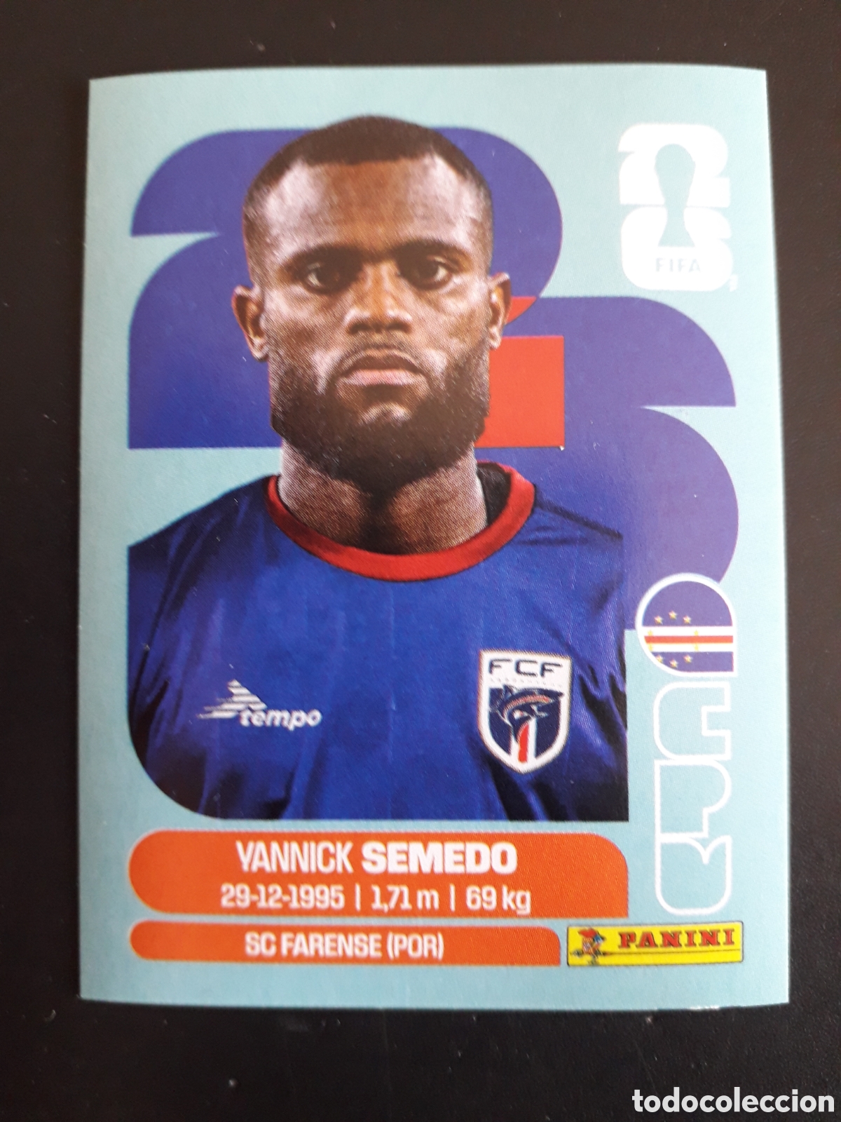 Cromos de f&uacute;tbol: YANNICK SEMEDO CABO VERDE CPV 9 MUNDIAL F&Uacute;TBOL 2026 FIFA WORLD CUP PANINI SIN PEGAR PEDIDO M&Iacute;NIMO 3&euro;