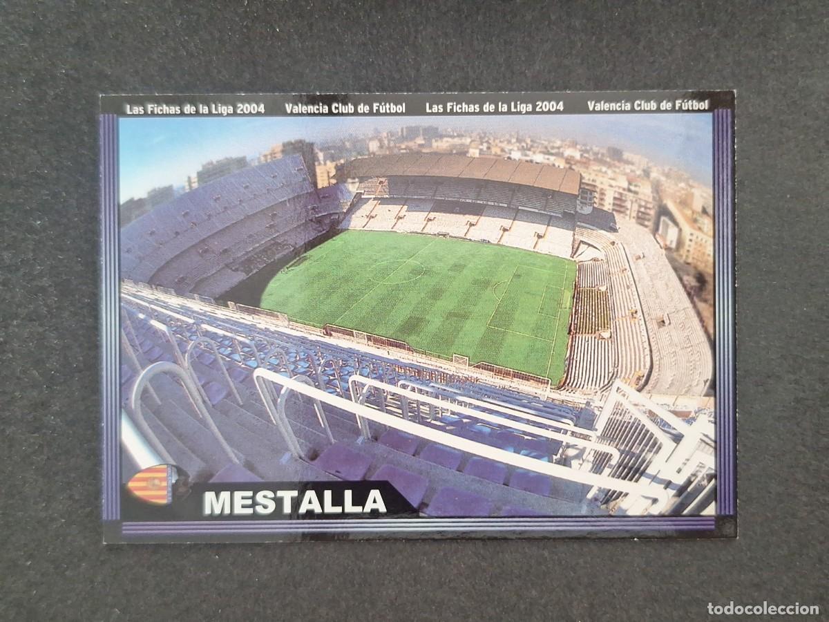 Cromos de f&uacute;tbol: L1 ESTADIO MESTALLA VALENCIA C. F. 110 MUNDICROMO LAS FICHAS DE LA LIGA 2004 03 04