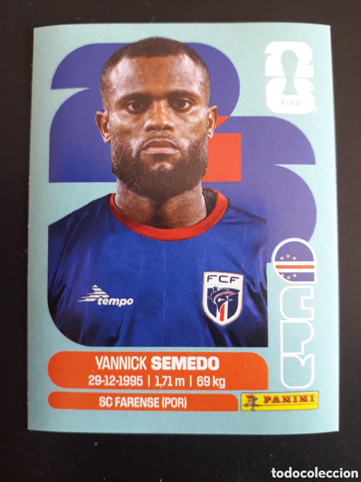 Cromos de f&uacute;tbol: YANNICK SEMEDO CABO VERDE CPV 9 MUNDIAL F&Uacute;TBOL 2026 FIFA WORLD CUP PANINI SIN PEGAR PEDIDO M&Iacute;NIMO 3&euro;