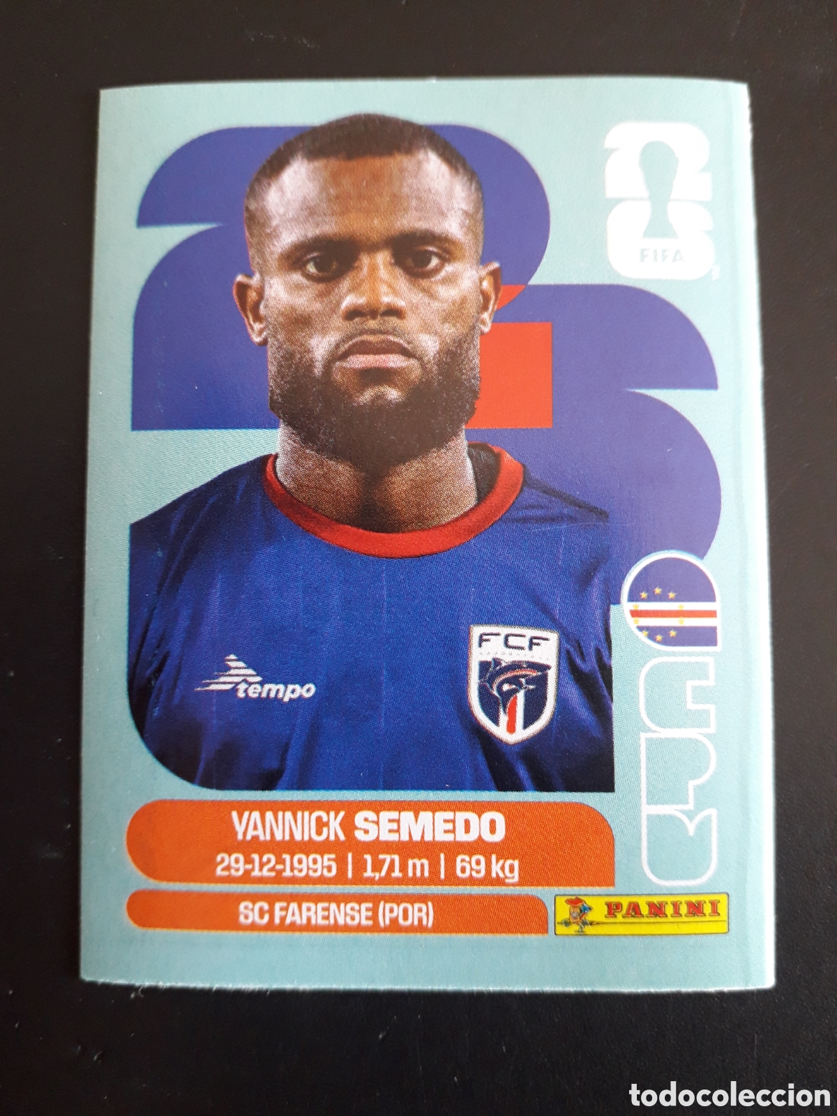 Cromos de f&uacute;tbol: YANNICK SEMEDO CABO VERDE CPV 9 MUNDIAL F&Uacute;TBOL 2026 FIFA WORLD CUP PANINI SIN PEGAR PEDIDO M&Iacute;NIMO 3&euro;