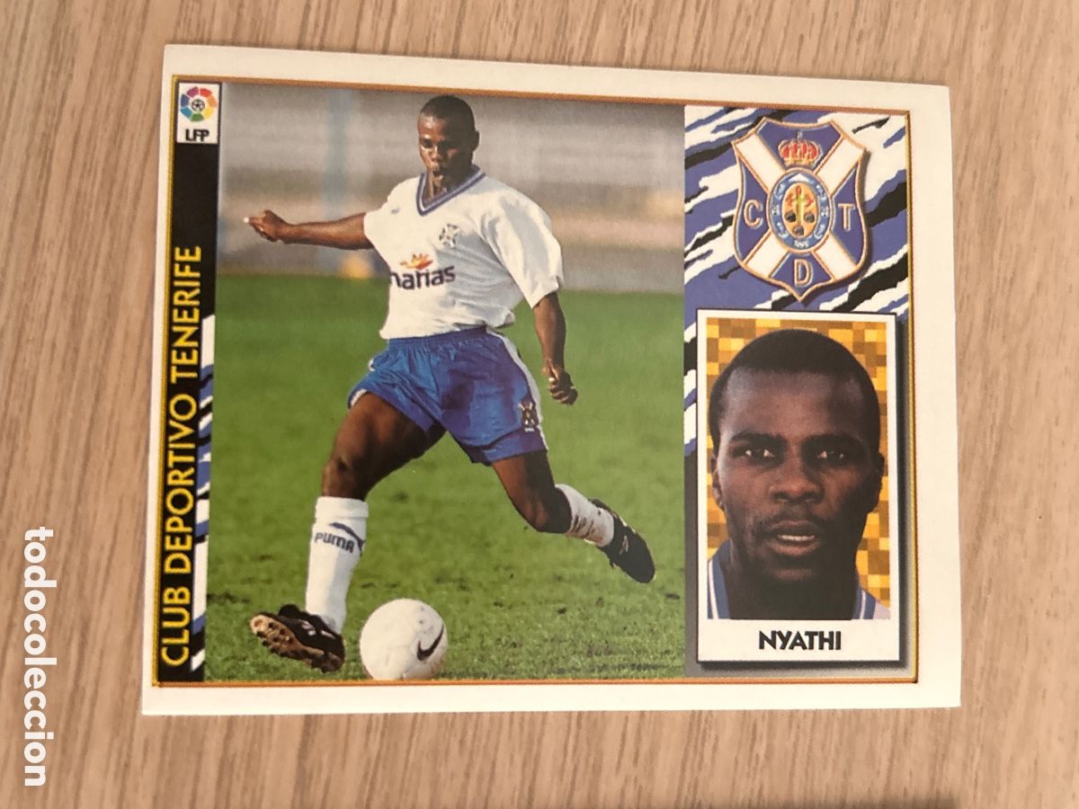 Cromos de f&uacute;tbol: NYATHI BAJA TENERIFE LIGA ESTE 97 98 1997 1998 NUNCA PEGADO SIN PEGAR