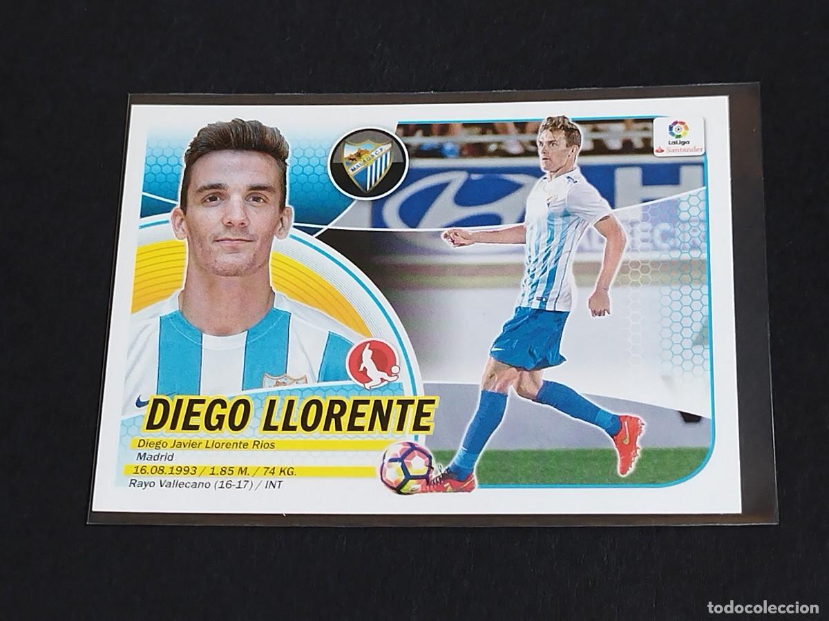 Cromos de f&uacute;tbol: DIEGO LLORENTE N&ordm; 4 M&Aacute;LAGA CF - PANINI EDICIONES ESTE LA LIGA SANTANDER 2016 2017 16 17 LOGO