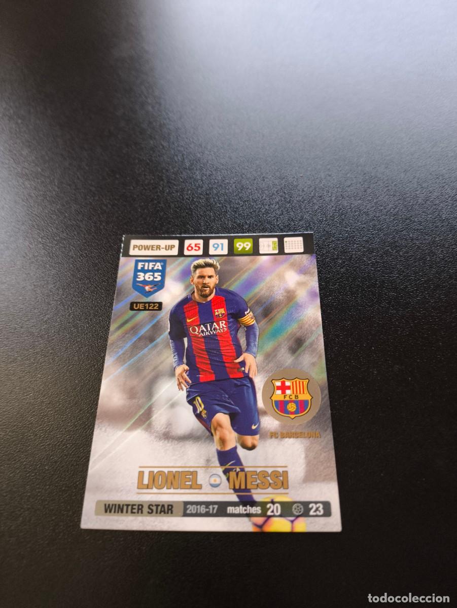 Football Stickers: UE122 MESSI BARCELONA POWER UP WINTER STAR PANINI ADRENALYN FIFA 365 2016 2017 16 17 ESTE LIGA ALBUM
