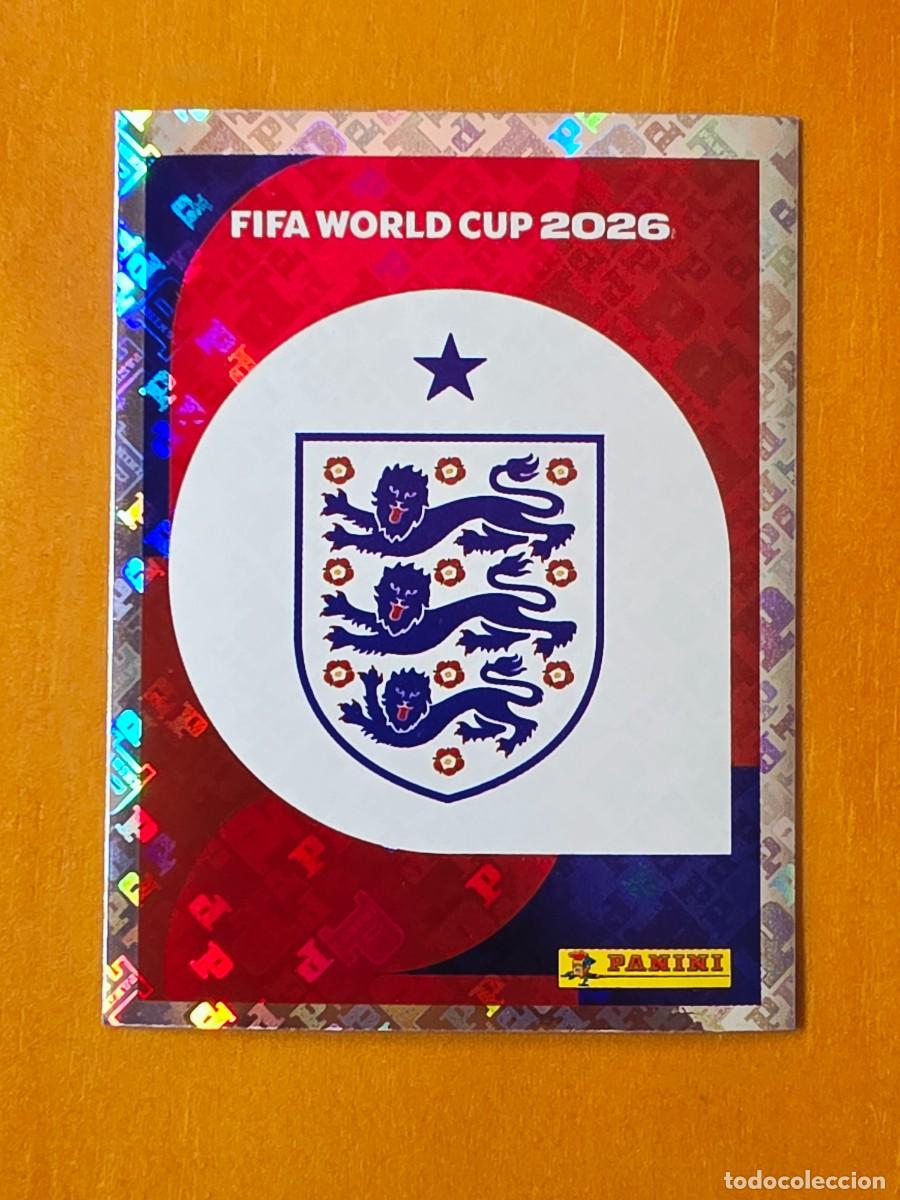 Cromos de f&uacute;tbol: ENG 1 Escudo logo emblema Inglaterra, Panini FIFA World Cup Mundial 2026 Sticker