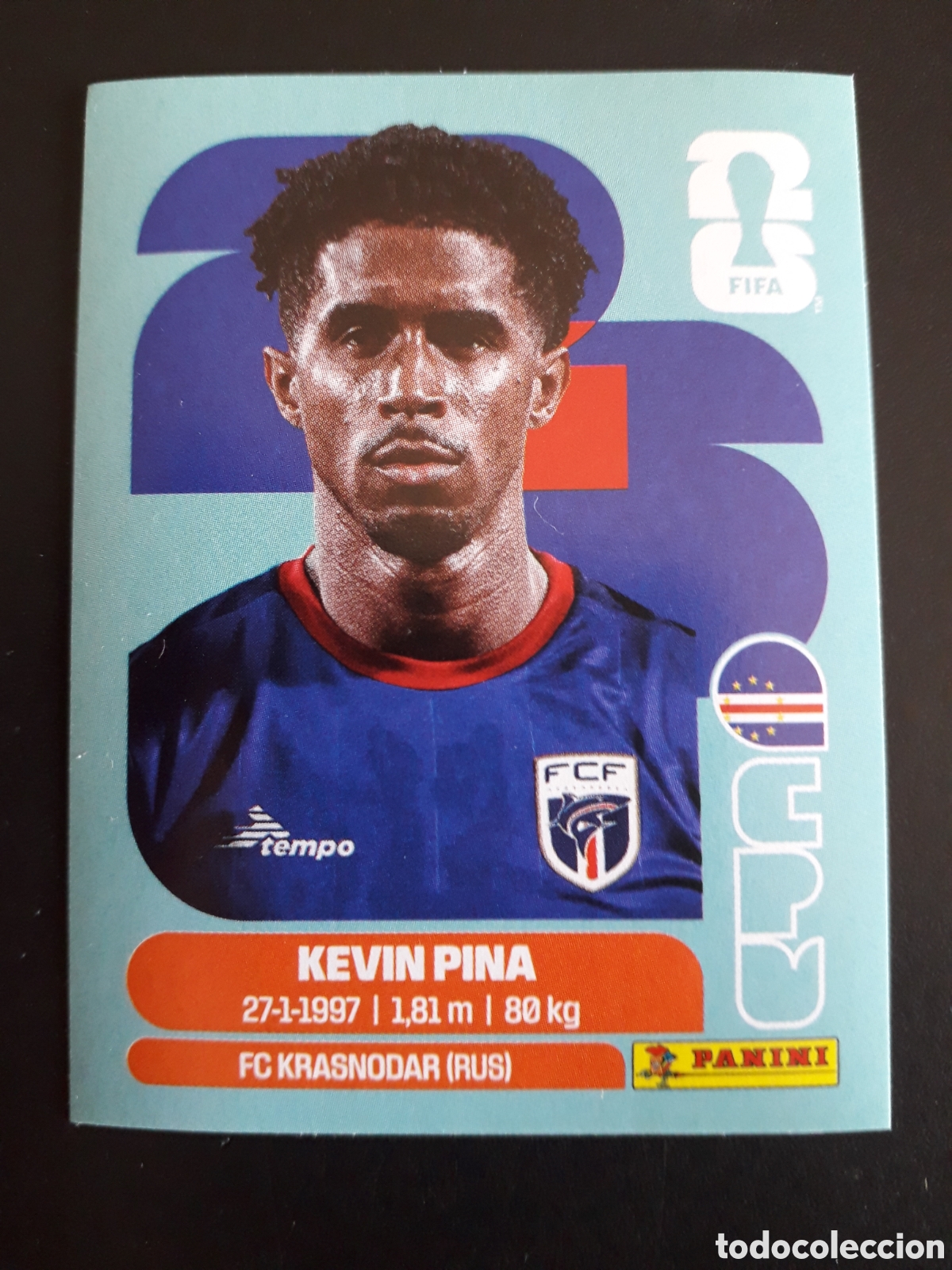 Cromos de Futebol: KEVIN PINA CABO VERDE CPV 10 MUNDIAL F&Uacute;TBOL 2026 FIFA WORLD CUP PANINI SIN PEGAR PEDIDO M&Iacute;NIMO 3&euro;