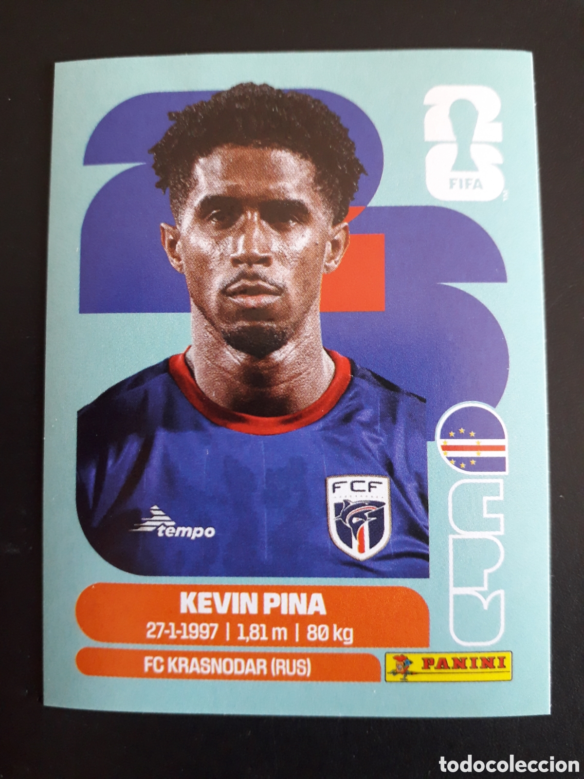 Cromos de Futebol: KEVIN PINA CABO VERDE CPV 10 MUNDIAL F&Uacute;TBOL 2026 FIFA WORLD CUP PANINI SIN PEGAR PEDIDO M&Iacute;NIMO 3&euro;