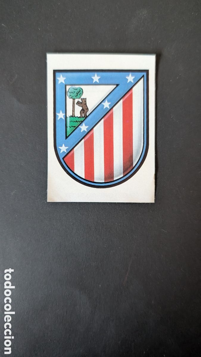 Cromos de Futebol: ATLETICO MADRID ESCUDO LIGA ESTE 1987/88 87 88 RECORTADO