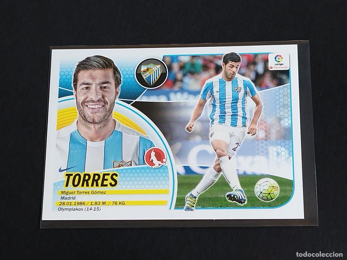 Cromos de f&uacute;tbol: TORRES N&ordm; 7 A M&Aacute;LAGA CF - PANINI EDICIONES ESTE LA LIGA SANTANDER 2016 2017 16 17 LOGO 7A