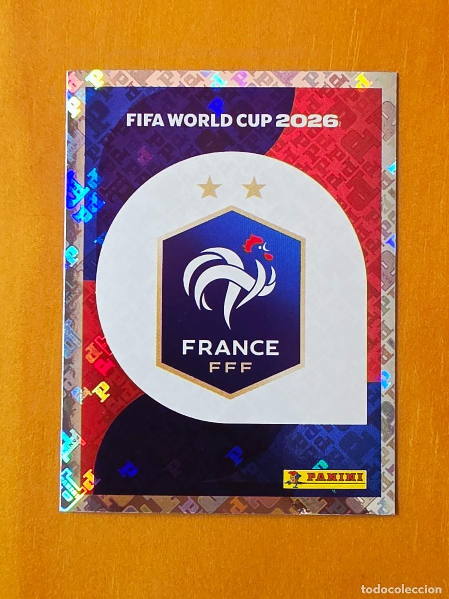Cromos de Futebol: FRA 1 Escudo logo emblema Francia, Panini FIFA World Cup Mundial 2026 Sticker