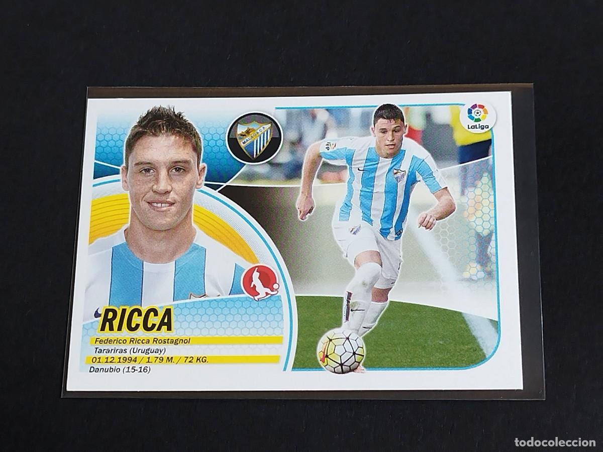 Cromos de Futebol: RICCA N&ordm; 7 B M&Aacute;LAGA CF - PANINI EDICIONES ESTE LA LIGA SANTANDER 2016 2017 16 17 ERROR LOGO 7B