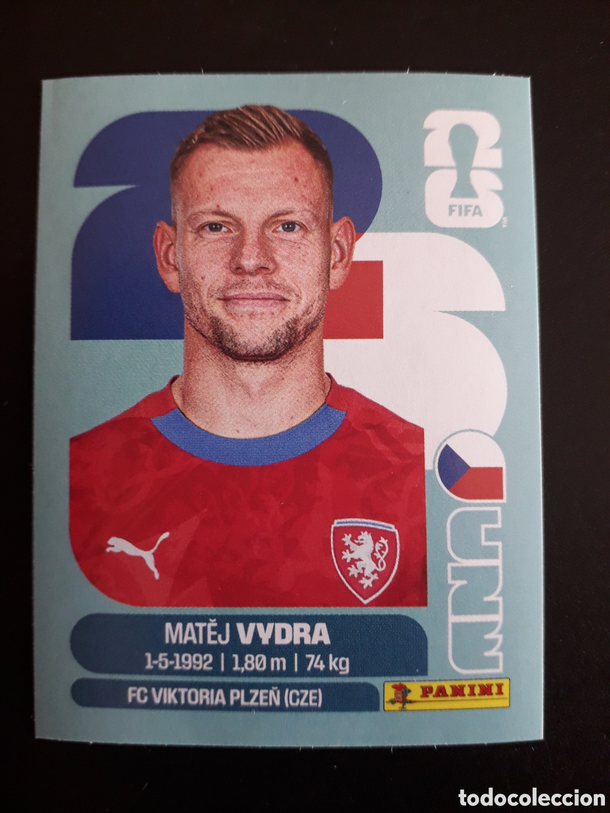 Cromos de Futebol: VYDRA REP CHECA/CHEQUIA CZE 15 MUNDIAL F&Uacute;TBOL 2026 FIFA WORLD CUP PANINI SIN PEGAR PEDIDO M&Iacute;NIMO 3&euro;.