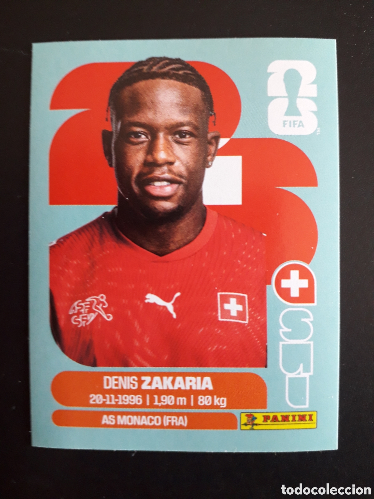 Cromos de f&uacute;tbol: ZAKARIA SUIZA SUI 10 MUNDIAL F&Uacute;TBOL 2026 FIFA WORLD CUP PANINI SIN PEGAR PEDIDO M&Iacute;NIMO 3&euro;