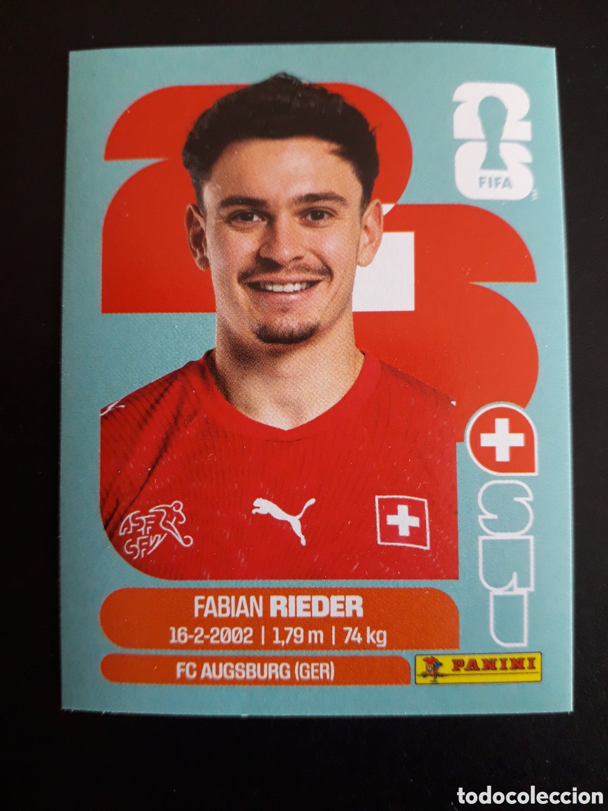 Cromos de f&uacute;tbol: RIEDER SUIZA SUI 12 MUNDIAL F&Uacute;TBOL 2026 FIFA WORLD CUP PANINI SIN PEGAR PEDIDO M&Iacute;NIMO 3&euro;