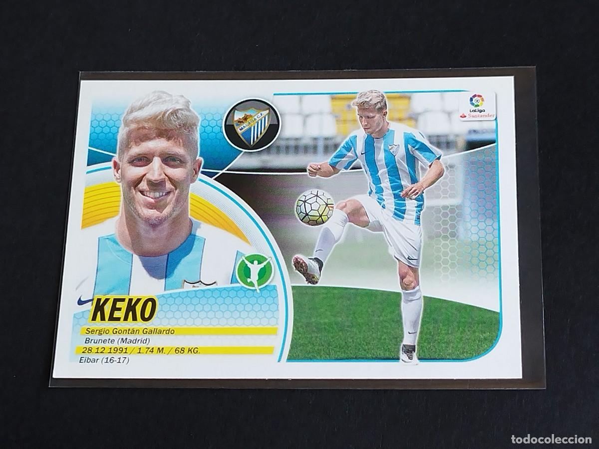 Cromos de f&uacute;tbol: KEKO N&ordm; 13 M&Aacute;LAGA CF - PANINI EDICIONES ESTE LA LIGA SANTANDER 2016 2017 16 17 COLECCIONES LOGO