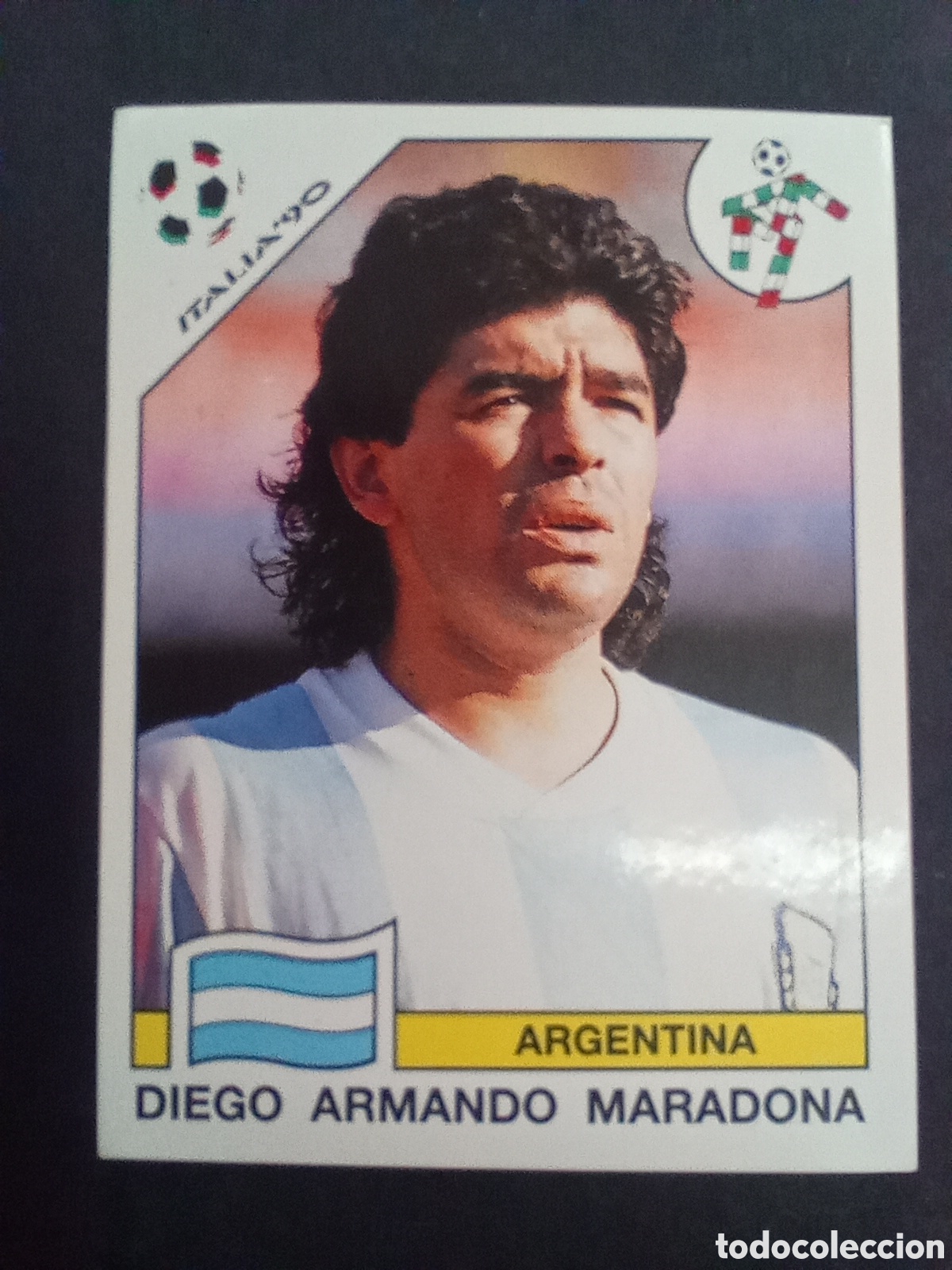 Figurine di Calcio: MARADONA ARGENTINA CROMO N&ordm;128 MUNDIAL ITALIA 90 PANINI 1990 NUNCA PEGADO NUEVO SIN PEGAR