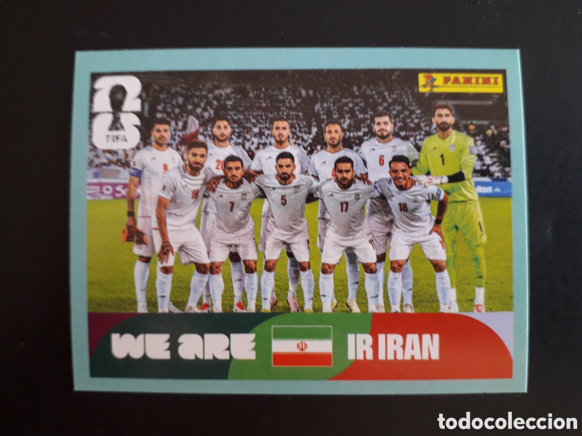 Fu&szlig;ball-Sticker: EQUIPO IR&Aacute;N IRN 13 MUNDIAL F&Uacute;TBOL 2026 FIFA WORLD CUP PANINI SIN PEGAR PEDIDO M&Iacute;NIMO 3&euro;