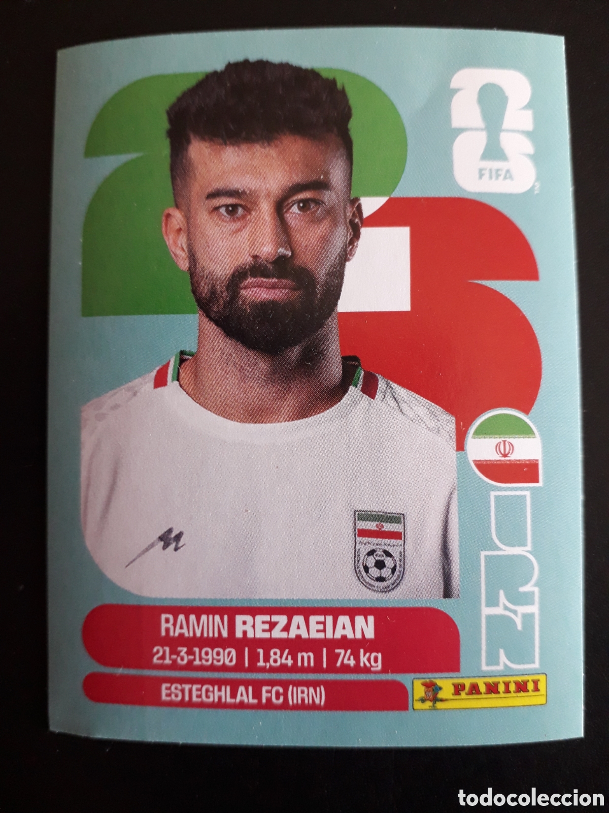 Fu&szlig;ball-Sticker: REZAEIAN IR&Aacute;N IRN 7 MUNDIAL F&Uacute;TBOL 2026 FIFA WORLD CUP PANINI SIN PEGAR PEDIDO M&Iacute;NIMO 3&euro;