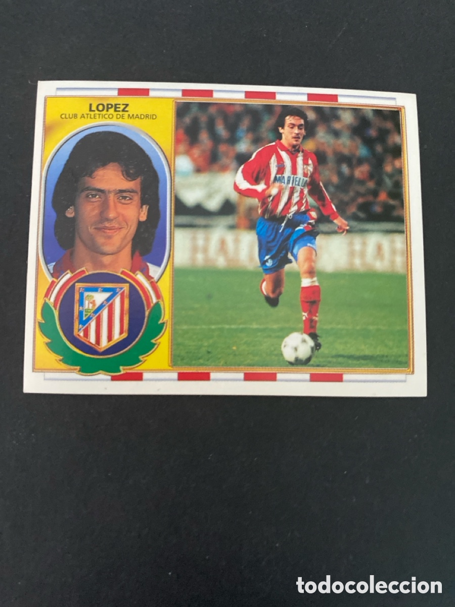 Fu&szlig;ball-Sticker: Cromo liga 96/97 Atl&eacute;tico de Madrid nunca pegado