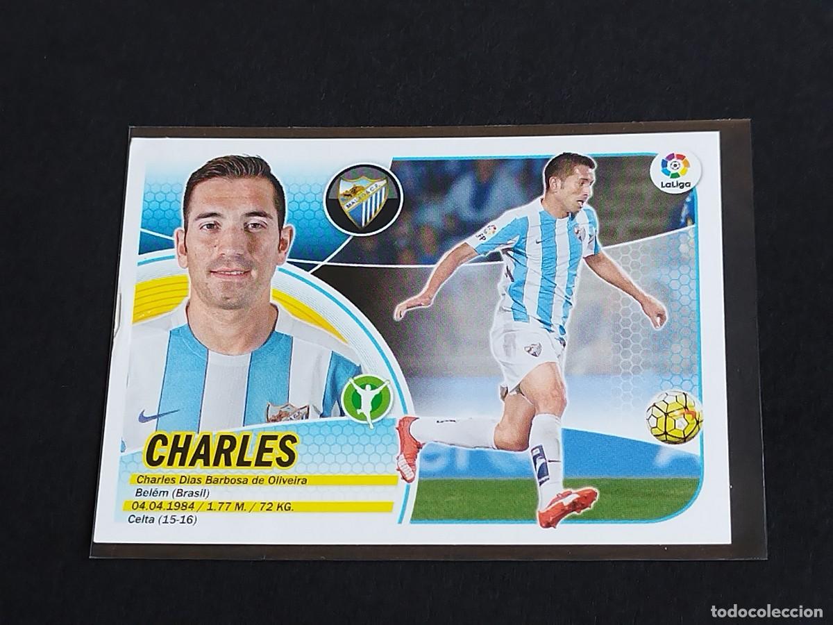 Cromos de Futebol: CHARLES N&ordm; 15 M&Aacute;LAGA CF - PANINI EDICIONES ESTE LA LIGA SANTANDER 2016 2017 16 17 ERROR LOGO