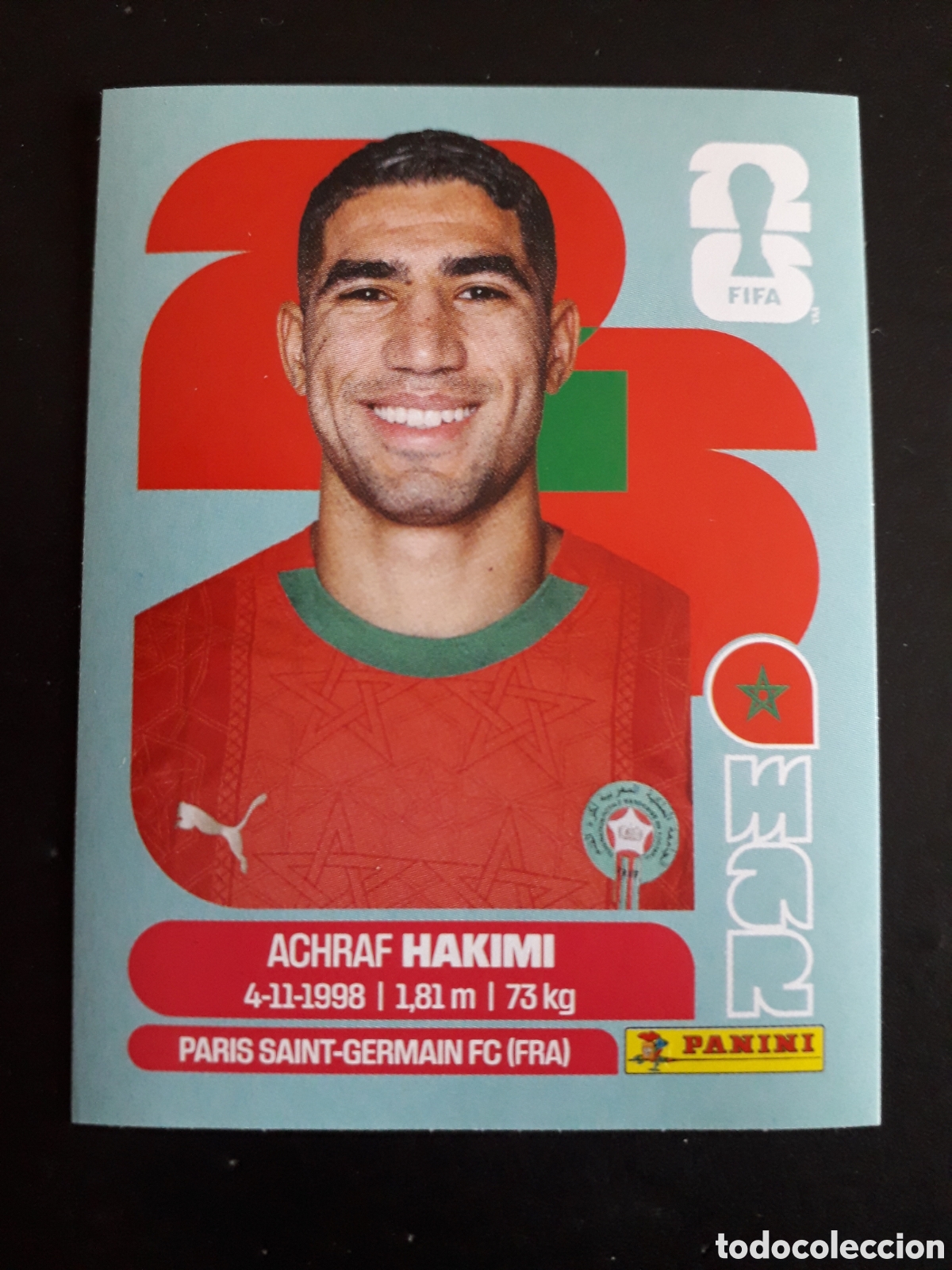 Cromos de Futebol: HAKIMI MARRUECOS MAR 4 MUNDIAL F&Uacute;TBOL 2026 FIFA WORLD CUP PANINI SIN PEGAR PEDIDO M&Iacute;NIMO 3&euro;