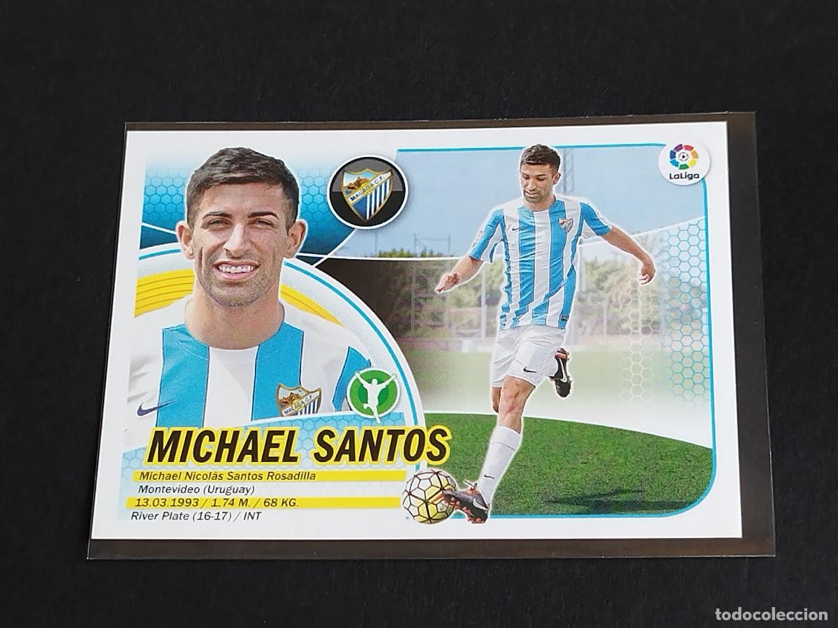 Cromos de Futebol: MICHAEL SANTOS N&ordm; 16 M&Aacute;LAGA CF - PANINI EDICIONES ESTE LA LIGA SANTANDER 2016 2017 16 17 ERROR LOGO