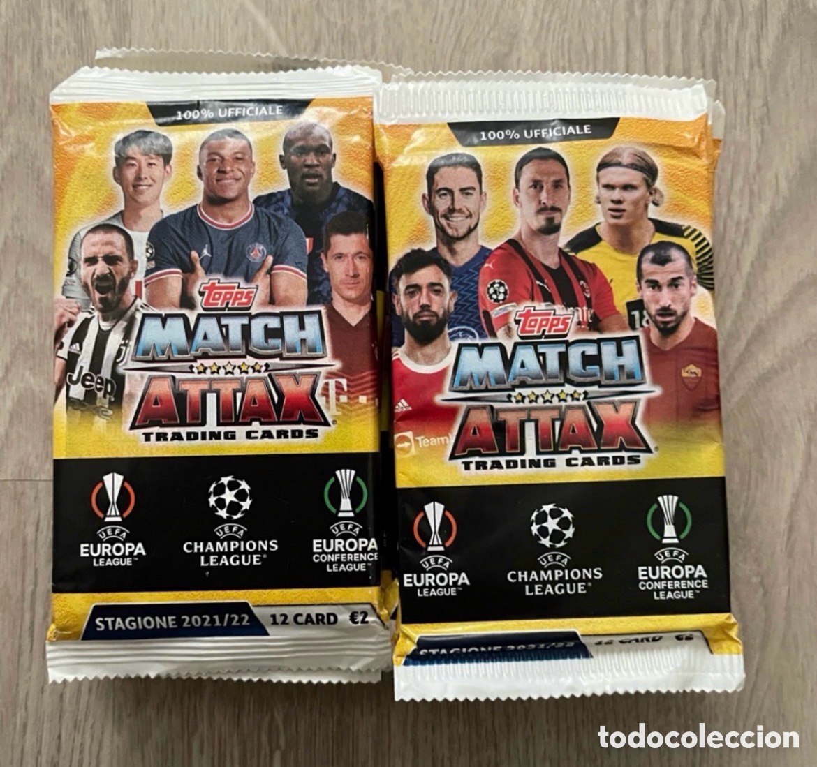 Figurine di Calcio: Lote 10 sobres Match Attax 2021-22 2021 2022 Topps 120 cards
