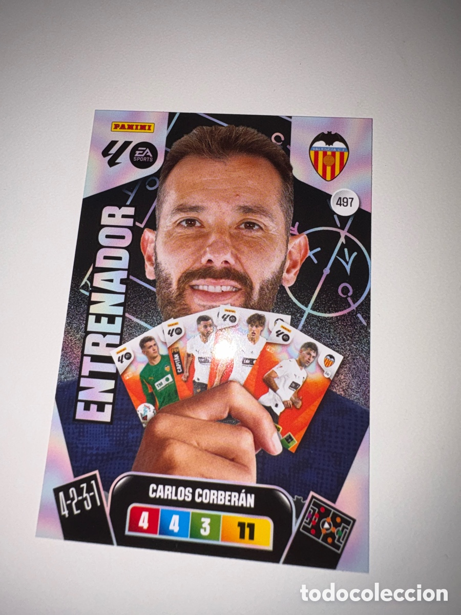 Cromos de f&uacute;tbol: PANINI ADRENALYN 25/26 2025/2026 #497 CARLOS CORBERAN (VALENCIA C.F.) ENTRENADOR