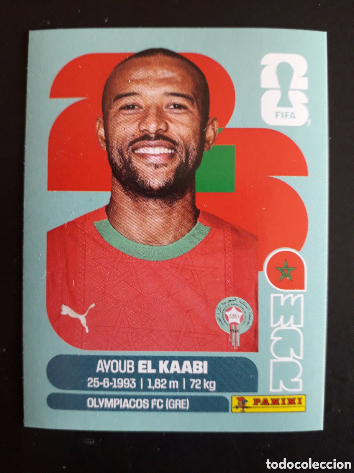 Cromos de f&uacute;tbol: EL KAABI MARRUECOS MAR 20 MUNDIAL F&Uacute;TBOL 2026 FIFA WORLD CUP PANINI SIN PEGAR PEDIDO M&Iacute;NIMO 3&euro;