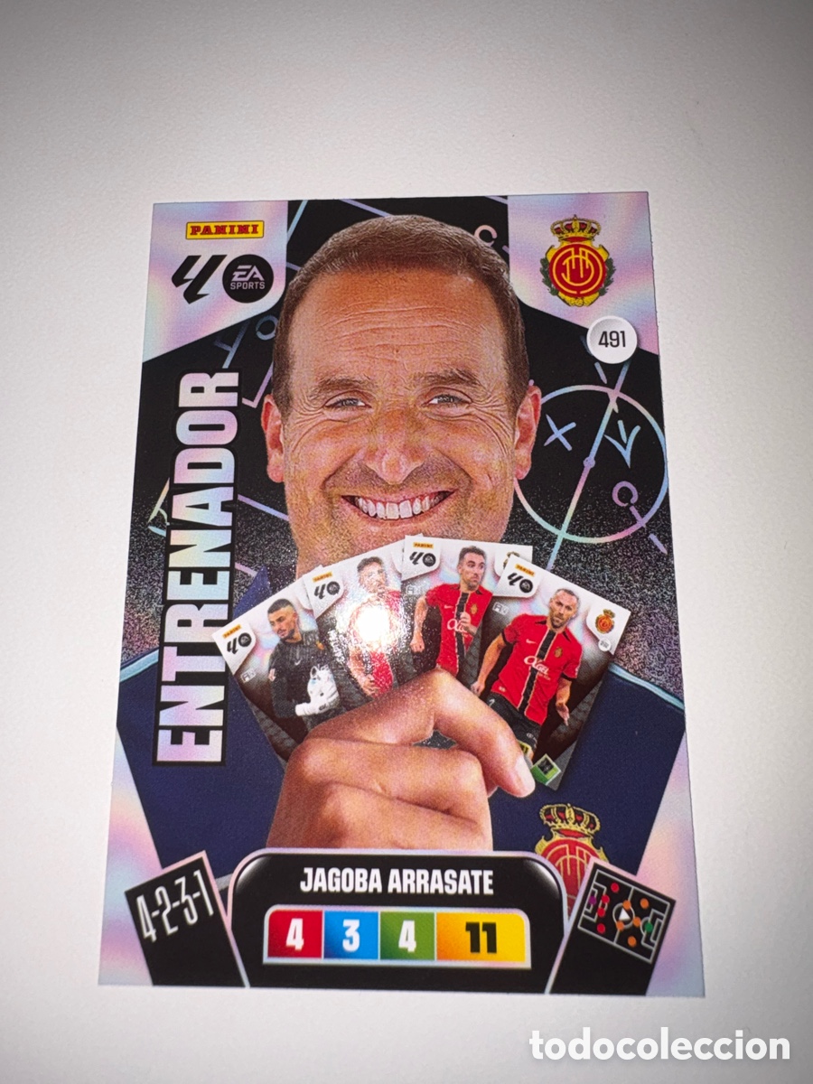 Cromos de f&uacute;tbol: PANINI ADRENALYN 25/26 2025/2026 #491 JAGOBA ARRASATE (R.C.D. MALLORCA) ENTRENADOR