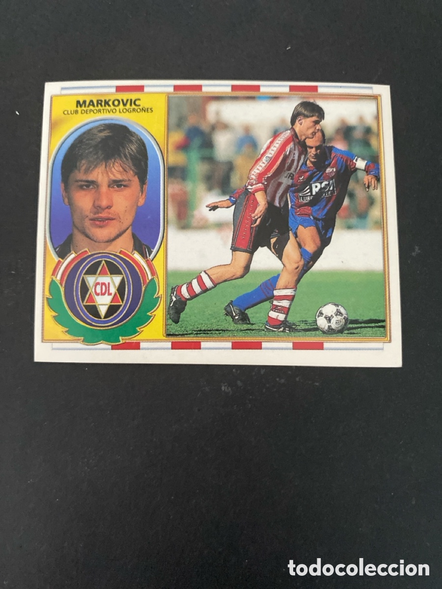 Cromos de f&uacute;tbol: Cromo liga 96/97 Dptvo Logro&ntilde;&eacute;s nunca pegado