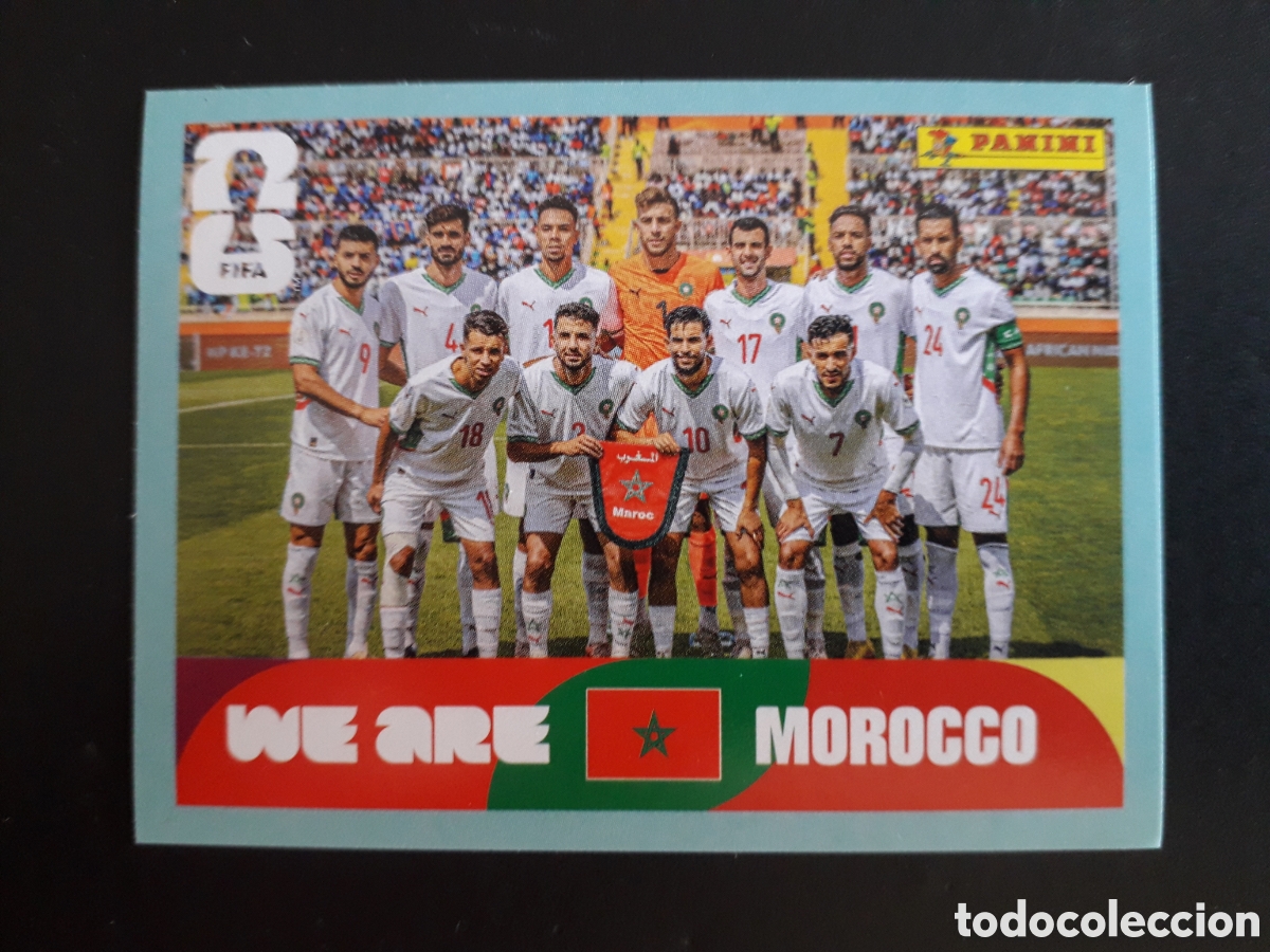 Cromos de f&uacute;tbol: EQUIPO MARRUECOS MAR 13 MUNDIAL F&Uacute;TBOL 2026 FIFA WORLD CUP PANINI SIN PEGAR PEDIDO M&Iacute;NIMO 3&euro;