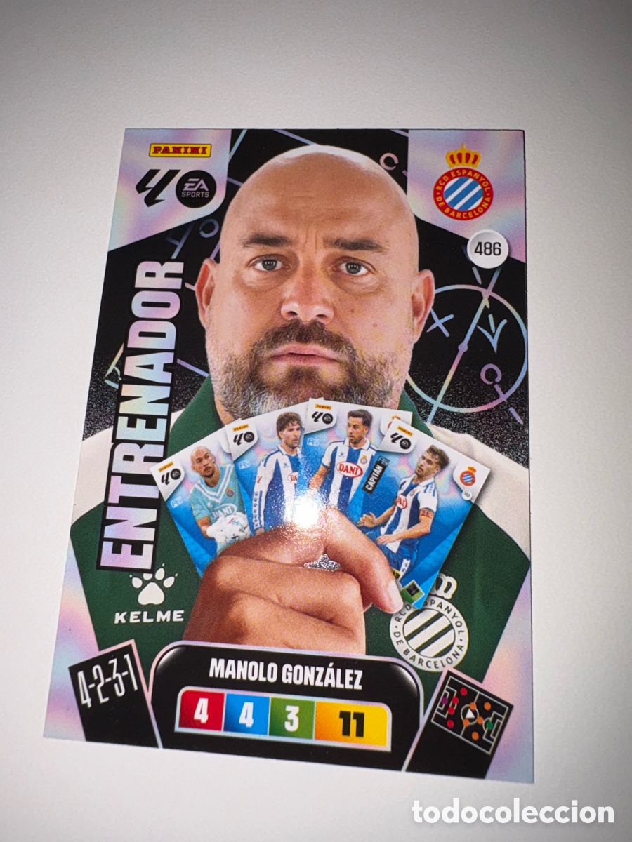 Cromos de f&uacute;tbol: PANINI ADRENALYN XL LIGA EA SPORTS 2025-2026 25-26 &ndash; Manolo Gonz&aacute;lez Espanyol 48 Entrenador
