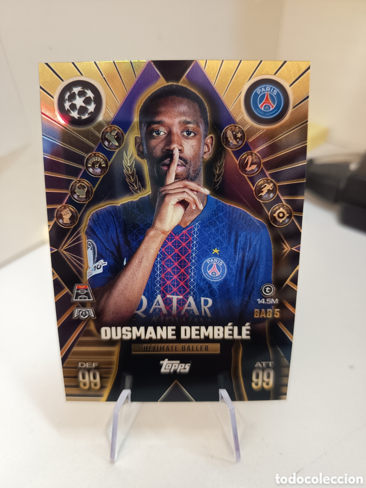 Cromos de f&uacute;tbol: BAB 5 OUSMANE DEMBELE ULTIMATE BALLER MATCH ATTAX EXTRA 2025 2026