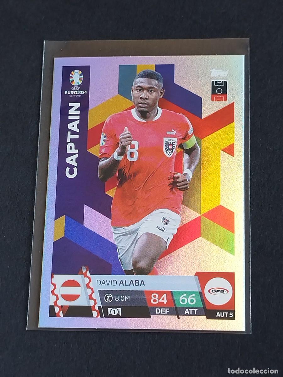 Cromos de f&uacute;tbol: ALABA CAPTAIN AUT 5 AUSTRIA - TOPPS EUROCOPA 2024 MATCH ATTAX UEFA EURO GERMANY 24 AUT5