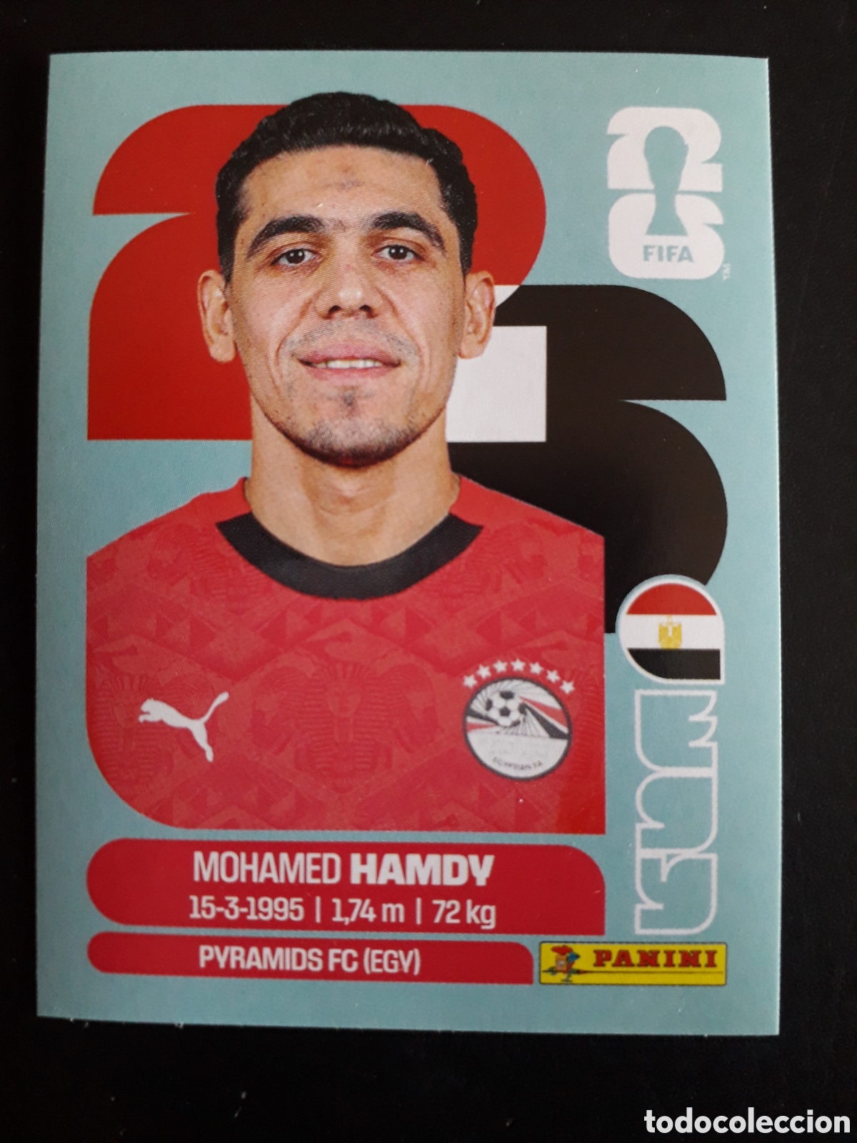 Cromos de f&uacute;tbol: HAMDY EGIPTO EGY 4 MUNDIAL F&Uacute;TBOL 2026 FIFA WORLD CUP PANINI SIN PEGAR PEDIDO M&Iacute;NIMO 3&euro;.